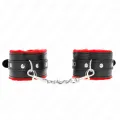 Premium Handgelenkfesseln Rot mit Schwarzem Gürtel Verstellbar 17-29 cm X 6 cm von Kink Wrist Restraint