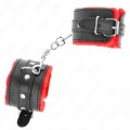 Premium Handgelenkfesseln Rot mit Schwarzem Gürtel Verstellbar 17-29 cm X 6 cm von Kink Wrist Restraint