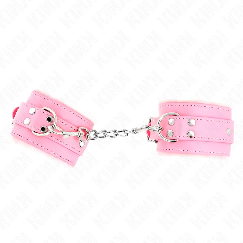 Handgelenkfesseln Rosa mit Rosa Gürtel Verstellbar 17-29 cm X 6 cm von Kink Wrist Restraint | Fesselliebe.de