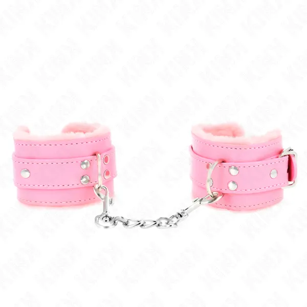 Handgelenkfesseln Rosa mit Rosa Gürtel Verstellbar 17-29 cm X 6 cm von Kink Wrist Restraint | Fesselliebe.de