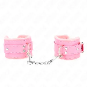 Handgelenkfesseln Rosa mit Rosa Gürtel Verstellbar 17-29 cm X 6 cm von Kink Wrist Restraint