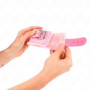 Handgelenkfesseln Rosa mit Rosa Gürtel Verstellbar 17-29 cm X 6 cm von Kink Wrist Restraint