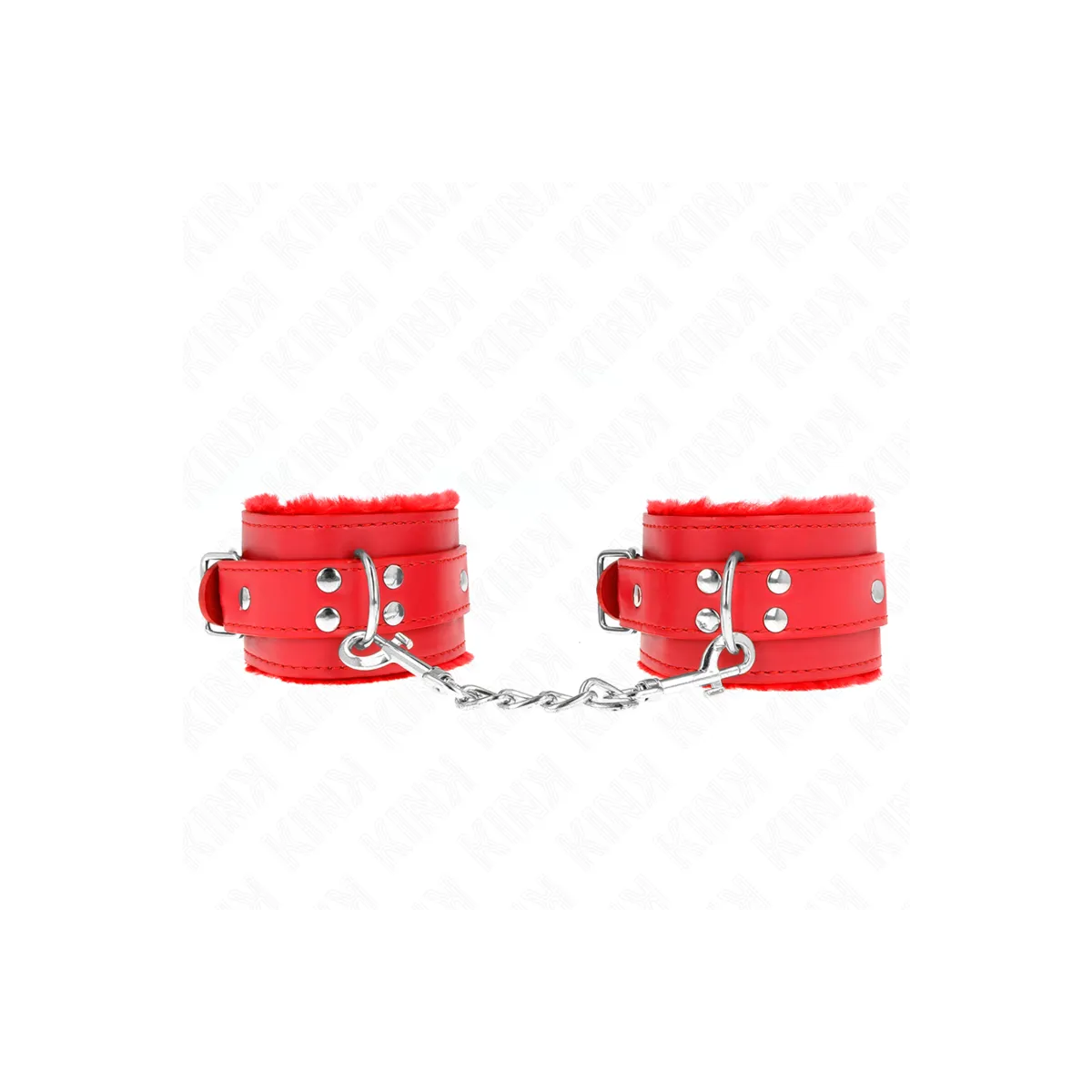 Handgelenkfesseln Rot mit Rotem Gürtel Verstellbar 17-29 cm X 6 cm von Kink Wrist Restraint | Fesselliebe.de