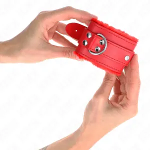 Handgelenkfesseln Rot mit Rotem Gürtel Verstellbar 17-29 cm X 6 cm von Kink Wrist Restraint