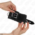 Handgelenkfesseln Schwarz mit Schwarzem Gürtel Verstellbar 17-29 cm X 6 cm von Kink Wrist Restraint