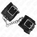 Handgelenkfesseln Schwarz mit Schwarzem Gürtel Verstellbar 17-29 cm X 6 cm von Kink Wrist Restraint