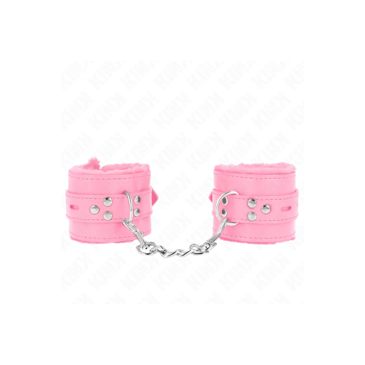 Handgelenkfesseln mit Quadratischen Löchern, Rosa und Rosa Gürtel, 17-29 cm X 6 cm von Kink Wrist Restraint | Fesselliebe.de