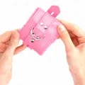 Handgelenkfesseln mit Quadratischen Löchern, Rosa und Rosa Gürtel, 17-29 cm X 6 cm von Kink Wrist Restraint