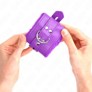 Handgelenkfesseln mit Quadratischen Löchern, Lila und Lila Gürtel, 17-29 cm X 6 cm von Kink Wrist Restraint