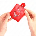 Handgelenkfesseln mit Quadratischen Löchern, Rot und Roter Gürtel, 17-29 cm X 6 cm von Kink Wrist Restraint
