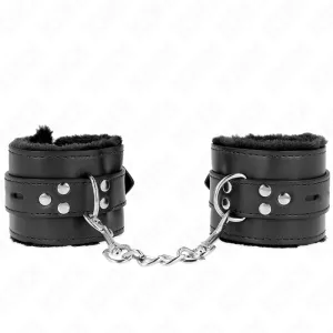 Fesseln mit Quadratischen Löchern, Schwarz und Schwarz, Gürtel 17-29 cm X 6 cm von Kink Wrist Restraint | Fesselliebe.de