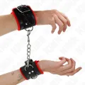 Fesseln mit Quadratischen Löchern, Roter und Schwarzer Gürtel, Verstellbar 17-29 cm X 6 cm von Kink Wrist Restraint