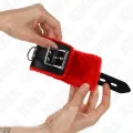 Fesseln mit Quadratischen Löchern, Roter und Schwarzer Gürtel, Verstellbar 17-29 cm X 6 cm von Kink Wrist Restraint
