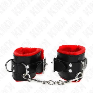 Fesseln mit Quadratischen Löchern, Roter und Schwarzer Gürtel, Verstellbar 17-29 cm X 6 cm von Kink Wrist Restraint