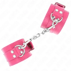 Handgelenkfesseln Raspberry Rose mit Raspberry Rose Futter Verstellbar 20-28 cm X 5,5 cm von Kink Wrist Restraint