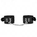 Nylon Handgelenkfesseln Schwarz mit Ledergurte Schwarz Verstellbar 19-29 cm X 5,1 cm von Kink Wrist Restraint