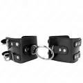 Feste Handgelenkfesseln mit Ring und Nieten Verstellbar Schwarz 17-22 cm X 6,5 cm von Kink Wrist Restraint