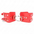 Feste Handgelenkfesseln mit Ring und Nieten Verstellbar Rot 17-22 cm X 6,5 cm von Kink Wrist Restraint