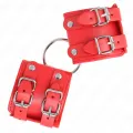 Feste Handgelenkfesseln mit Ring und Nieten Verstellbar Rot 17-22 cm X 6,5 cm von Kink Wrist Restraint