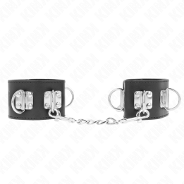 Multiposition Handgelenkfesseln mit Verschluss Schwarz Verstellbar 16-23 cm X 5,5 cm von Kink Wrist Restraint | Fesselliebe.de