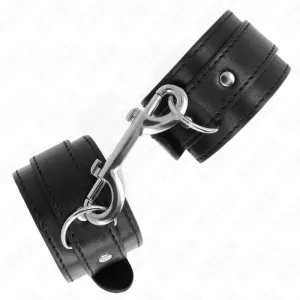 Handgelenkfesseln - Einzelne Nietenreihe Schwarz Verstellbar 17-28 cm X 5 cm von Kink Wrist Restraint