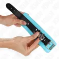 Premium Abschließbare Handgelenkfesseln Schwarz/Blau Verstellbar 21-28 cm X 5,5 cm von Kink Wrist Restraint