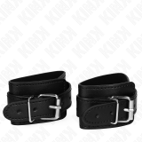 Abschließbare Dungeon Handgelenksfesseln Schwarz Verstellbar 21-28 cm X 5,5 cm von Kink Wrist Restraint | Fesselliebe.de