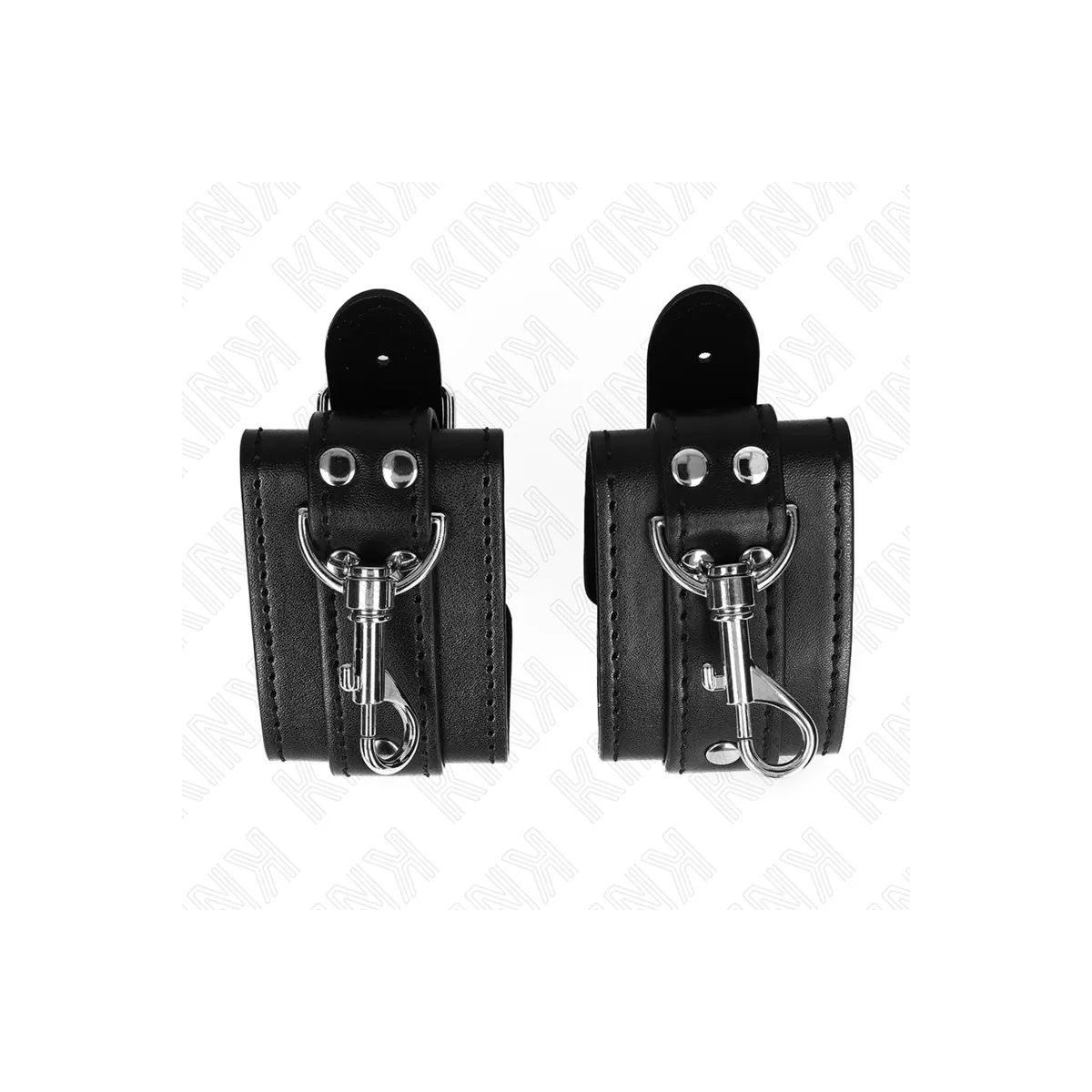 Abschließbare Dungeon Handgelenksfesseln Schwarz Verstellbar 21-28 cm X 5,5 cm von Kink Wrist Restraint | Fesselliebe.de