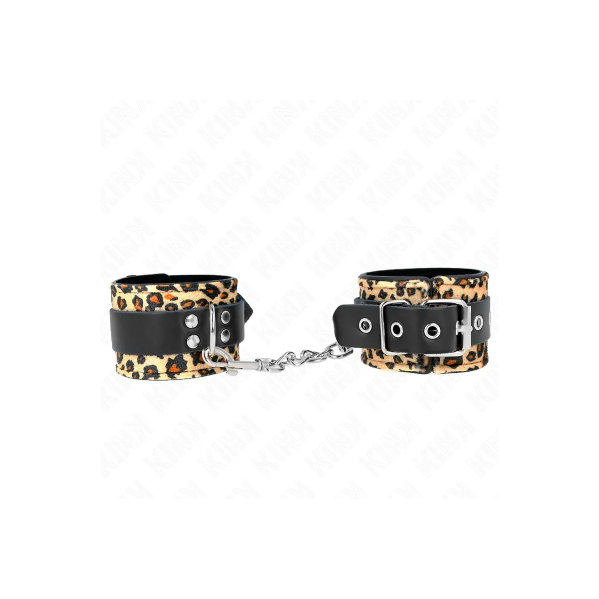 Leopard Handgelenkfessel aus Echtleder, Verstellbar 18-29 cm X 5,5 cm von Kink Wrist Restraint | Fesselliebe.de