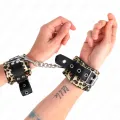 Leopard Handgelenkfessel aus Echtleder, Verstellbar 18-29 cm X 5,5 cm von Kink Wrist Restraint