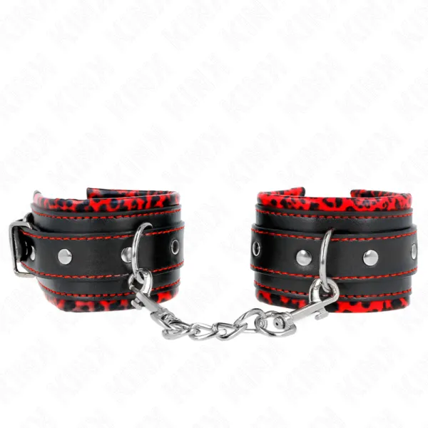 Handgelenkfesseln Rot/Schwarz Verstellbar 17-29 cm X 6 cm von Kink Wrist Restraint | Fesselliebe.de