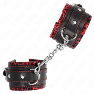 Handgelenkfesseln Rot/Schwarz Verstellbar 17-29 cm X 6 cm von Kink Wrist Restraint