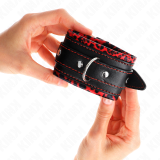 Handgelenkfesseln Rot/Schwarz Verstellbar 17-29 cm X 6 cm von Kink Wrist Restraint | Fesselliebe.de