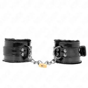 Leichte Handgelenksfesseln mit Kupferschloss, Verstellbar 17-29 cm X 5,5 cm von Kink Wrist Restraint | Fesselliebe.de