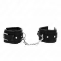 Handgelenkfesseln mit Strass-Schnalle, Schwarz, Verstellbar 25-32 cm X 5,5 cm von Kink Wrist Restraint