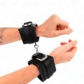 Handgelenkfesseln mit Strass-Schnalle, Schwarz, Verstellbar 25-32 cm X 5,5 cm von Kink Wrist Restraint