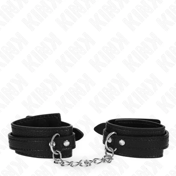 Handgelenkfesseln mit Schlangenmuster, Schwarz, Verstellbar 20-28 cm X 5,4 cm von Kink Wrist Restraint | Fesselliebe.de