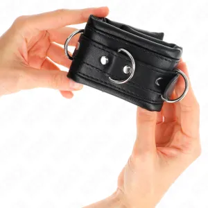 Schwere Handgelenksfesseln mit Schwarzem Pelzfutter, Verstellbar 20-30 cm X 6 cm von Kink Wrist Restraint