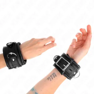 Schwere Handgelenksfesseln mit Schwarzem Pelzfutter, Verstellbar 20-30 cm X 6 cm von Kink Wrist Restraint