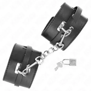 Deluxe Handgelenkfesseln mit Verriegelung, Schwarz, Verstellbar 14,5-21 cm X 6 cm von Kink Wrist Restraint
