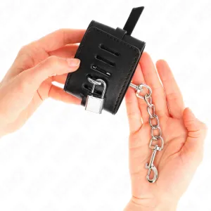 Deluxe Handgelenkfesseln mit Verriegelung, Schwarz, Verstellbar 14,5-21 cm X 6 cm von Kink Wrist Restraint