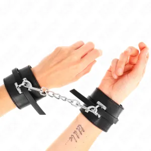 Deluxe Handgelenkfesseln mit Verriegelung, Schwarz, Verstellbar 14,5-21 cm X 6 cm von Kink Wrist Restraint