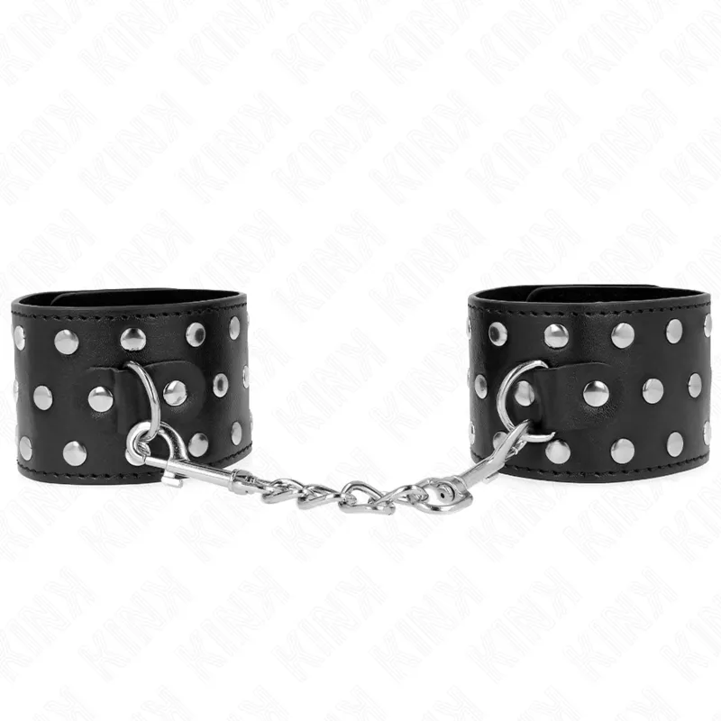 Punk Handgelenkfesseln Verstellbar 19-24 cm X 5,5 cm von Kink Wrist Restraint | Fesselliebe.de