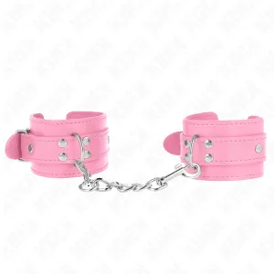 Einfache Handgelenksfesseln Rosa Verstellbar 20-23 cm X 5,5 cm von Kink Wrist Restraint | Fesselliebe.de