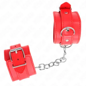Einfache Handgelenksfesseln Rot Verstellbar 20-23 cm X 5,5 cm von Kink Wrist Restraint