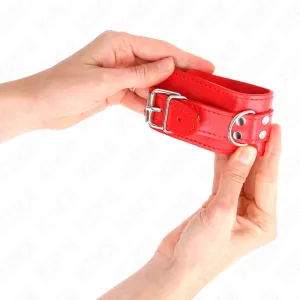 Einfache Handgelenksfesseln Rot Verstellbar 20-23 cm X 5,5 cm von Kink Wrist Restraint