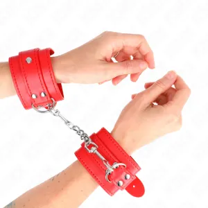 Einfache Handgelenksfesseln Rot Verstellbar 20-23 cm X 5,5 cm von Kink Wrist Restraint