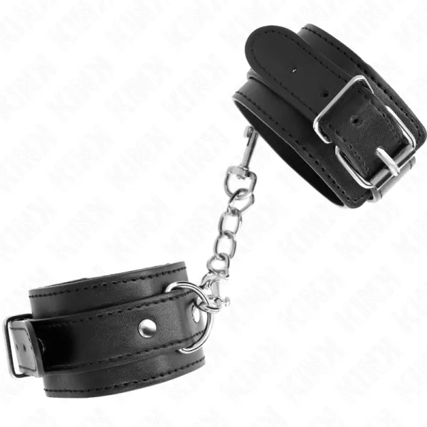 Dünne Handgelenkfesseln Schwarz Verstellbar 21-33 cm von Kink Wrist Restraint | Fesselliebe.de