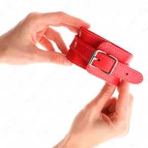 Dünne Handgelenksfesseln Rot Verstellbar 21-33 cm von Kink Wrist Restraint