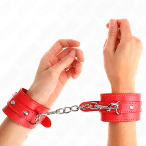 Dünne Handgelenksfesseln Rot Verstellbar 21-33 cm von Kink Wrist Restraint